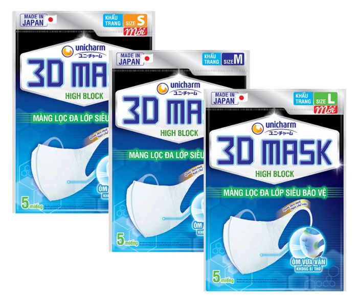 Khẩu trang Unicharm 3D Mask High Block