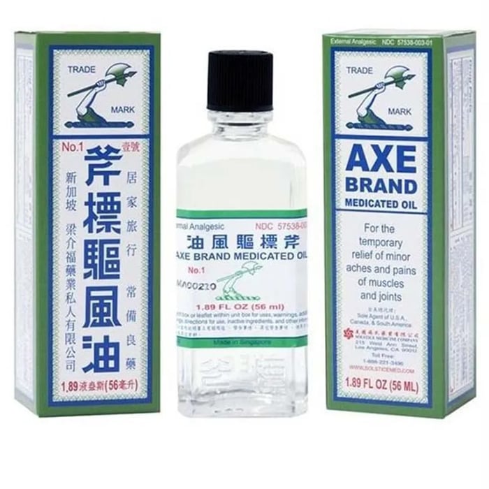 Dầu gió cây búa Axe Brand Singapore: Sản phẩm được nhiều người tin dùng và ưa chuộng tại Singapore.