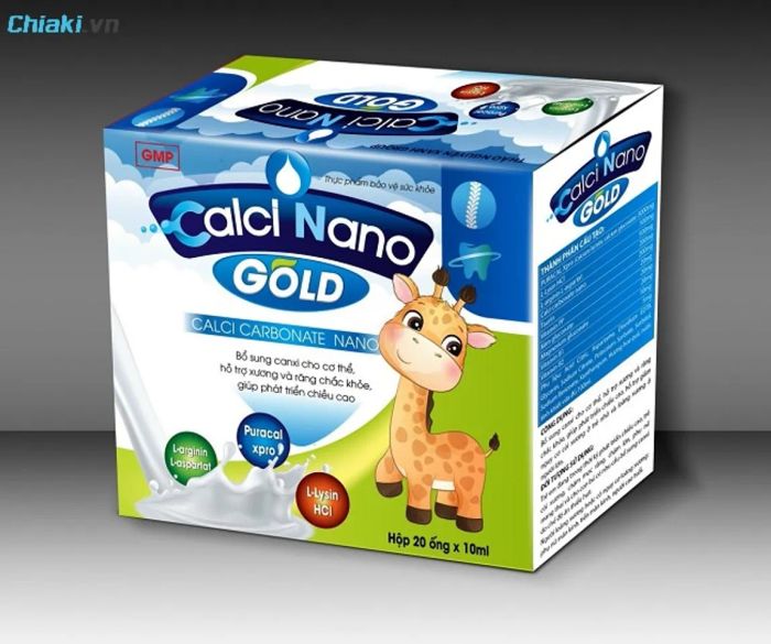 Canxi ống cho bé Calci Nano Gold dành cho trẻ từ 2 tuổi trở lên