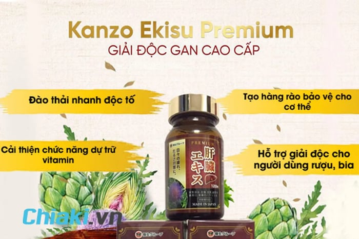 Viên uống bổ gan Nhật Bản tốt nhất Kanzo Ekisu Premium