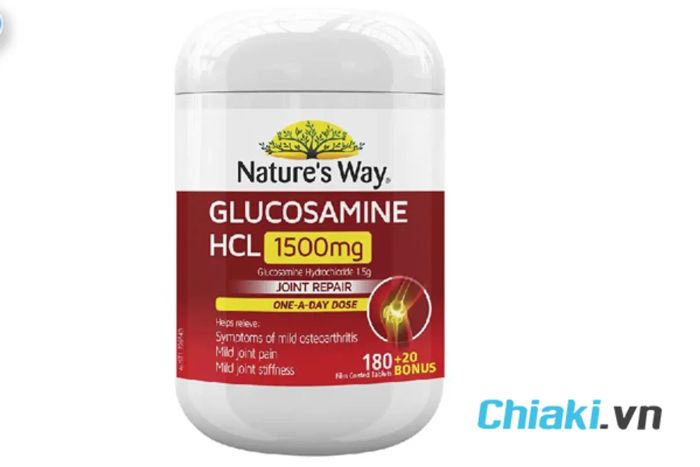 Viên uống hỗ trợ cho sụn khớp Glucosamine 1500mg của Nature’s Way