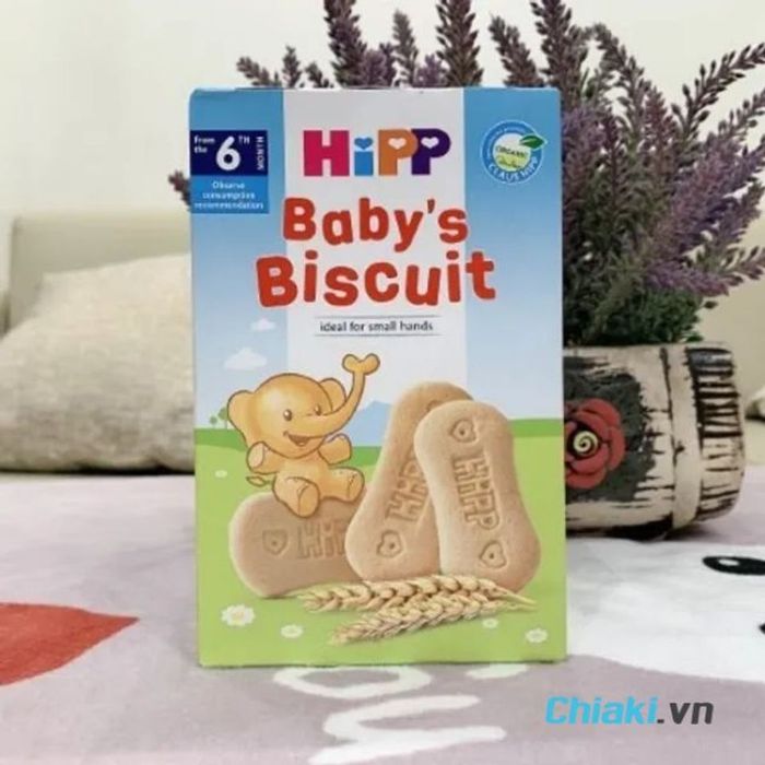 Bánh ăn dặm cho bé 6 tháng HiPP Baby's Biscuit 