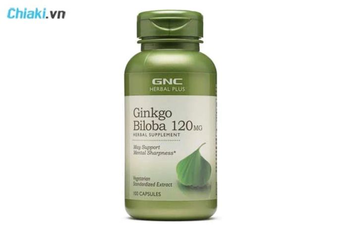 Thuốc bổ não Ginkgo Biloba 60mg GNC Herbal của Mỹ