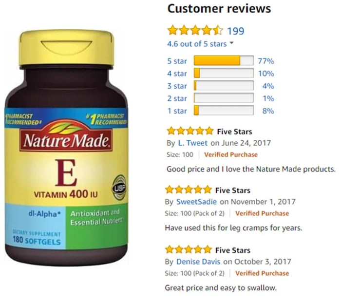 Viên uống vitamin E tốt nhất, viên uống Vitamin E 400 IU Nature Made