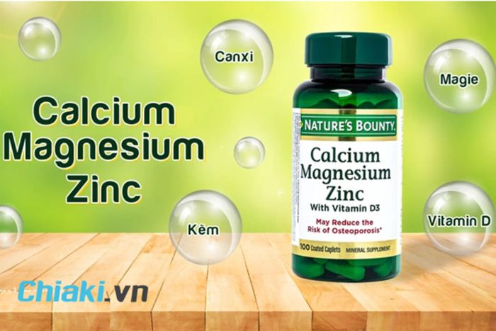 Nature’s Bounty Canxi Magiê Kẽm kèm Vitamin D3 chính hãng