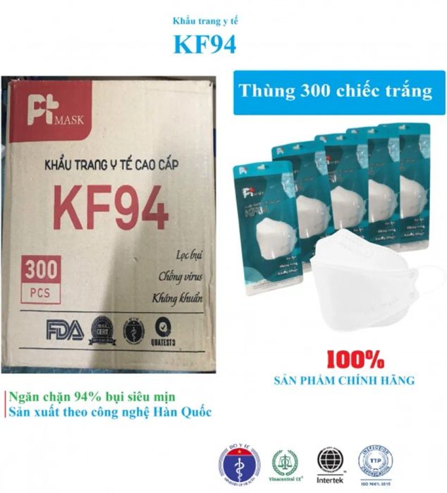 Khẩu trang KF94 kháng khuẩn 4D Hàn Quốc