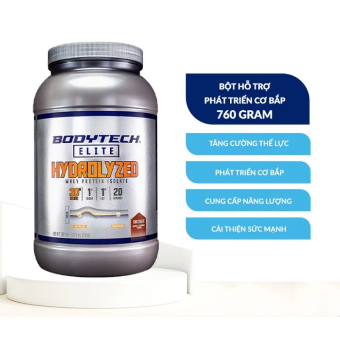 Bột tăng cơ BodyTech Elite Hydrolyzed Whey Protein Isolate Chocolate