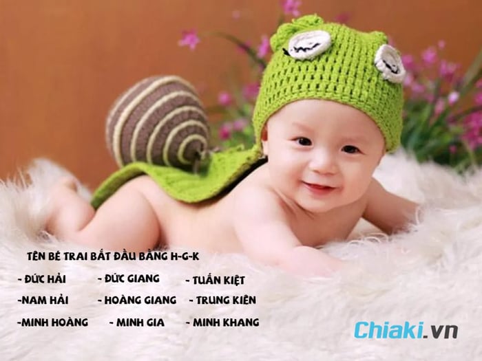 Các tên đẹp cho bé trai họ Nguyễn bắt đầu bằng H-G-K