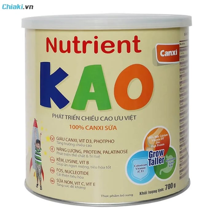 Sữa Nutrient KAO tăng chiều cao cho bé 4-5 tuổi