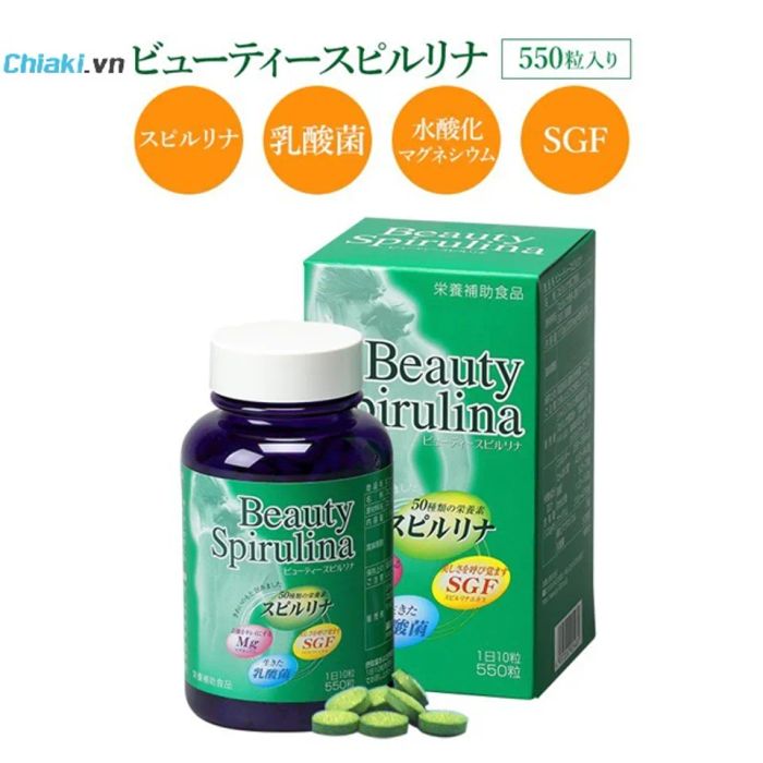 Tảo biển Spirulina Beauty Nhật Bản