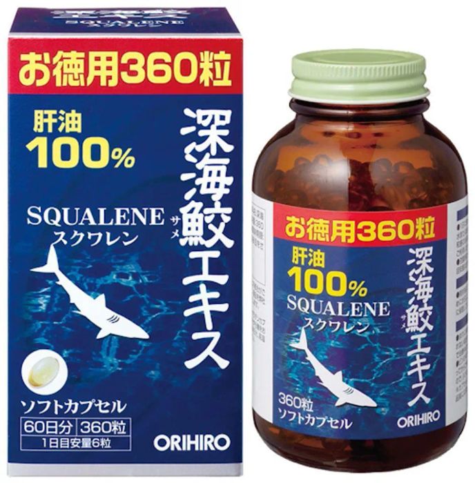 Sản phẩm Sụn Vi Cá Mập Squalene Orihiro Nhật Bản với 390 viên