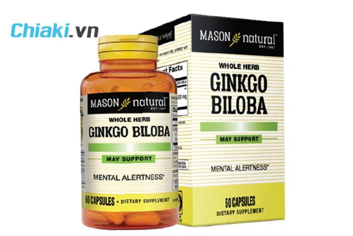 Viên uống Ginkgo Biloba 500mg Mason Natural