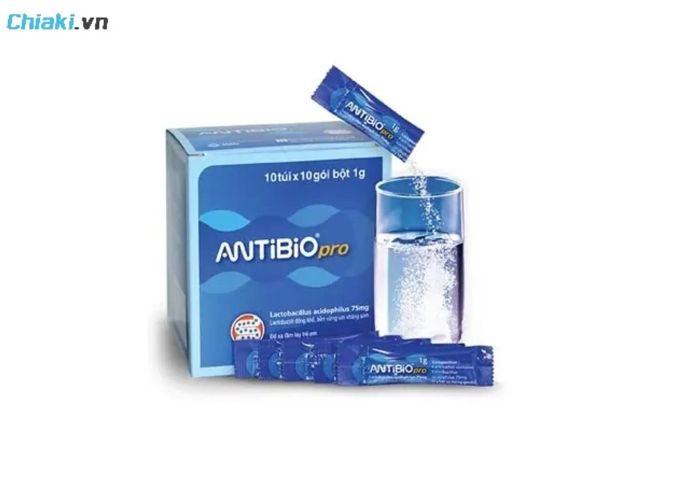 Men vi sinh Antibio Pro cân bằng hệ vi sinh đường ruột bằng vi khuẩn Lactobacillus có lợi.