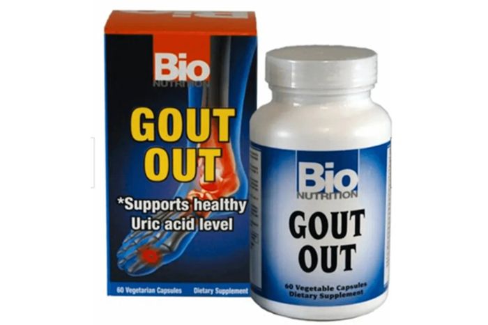 dược phẩm điều trị gout Gout Out Vegetable Capsules của Bio Nutrition tại Mỹ