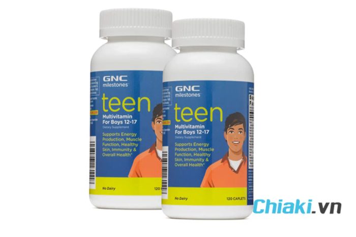 Teen Multivitamin For Boys 12-17 GNC Milestones hỗ trợ tăng chiều cao