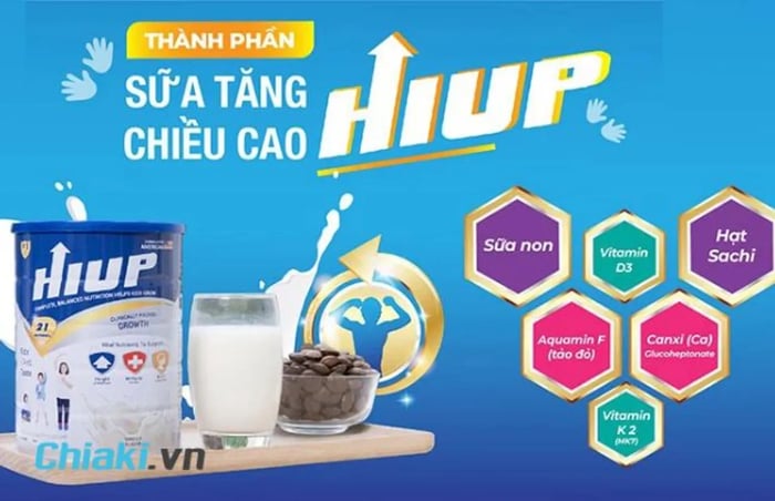 Thành phần của sữa bột HIUP