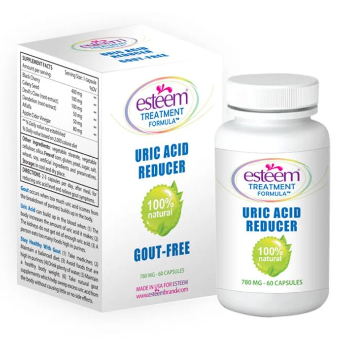 thuốc chữa gout của Esteem Uric Acid Reducer từ Mỹ