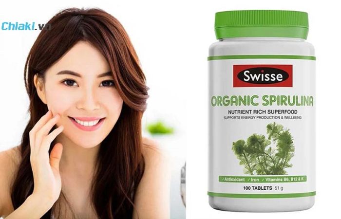 Viên uống tảo biển Úc Swisse Organic Spirulina