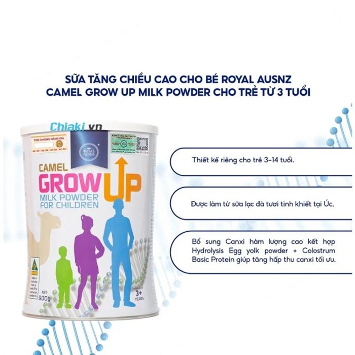 Sữa bột hỗ trợ phát triển chiều cao Royal Ausnz Camel Grow Up Milk Powder