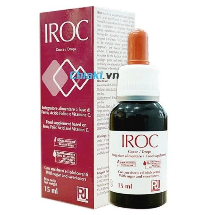 Siro Iroc bổ sung vitamin C và sắt cho bé, siro vitamin C cho bé