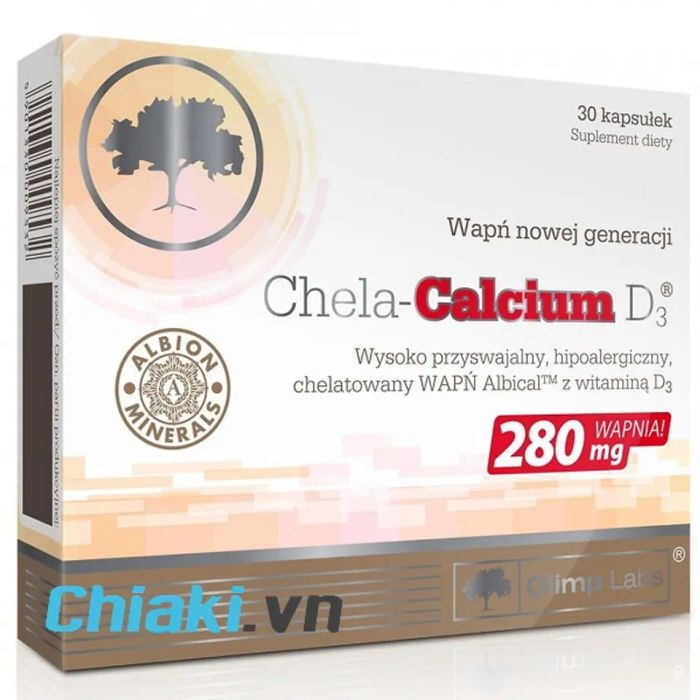 hàm lượng canxi cho bà bầu, Viên uống Canxi Chela-Calcium D3