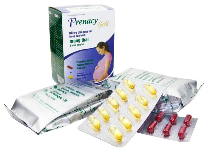 Thuốc axit folic cho bà bầu 3 tháng đầu Prenacy Gold