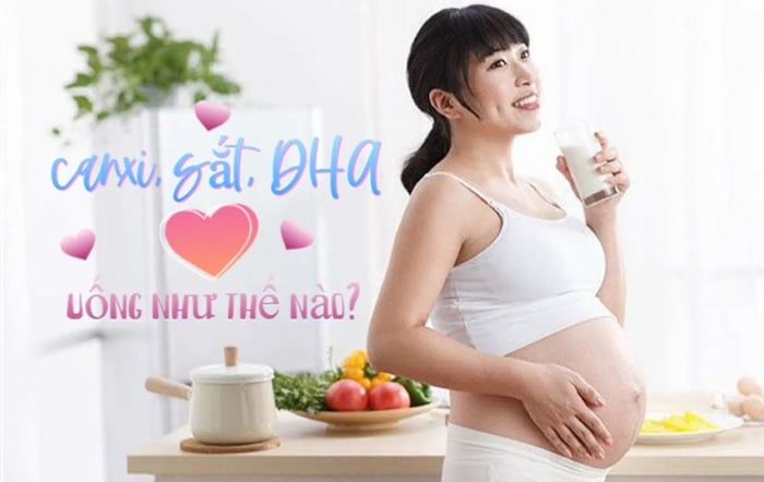 Cách tốt nhất để uống sắt, canxi và DHA cho bà bầu là gì?