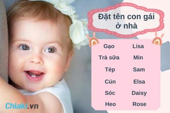 Tên nhà cho bé gái, biệt danh cho bé gái