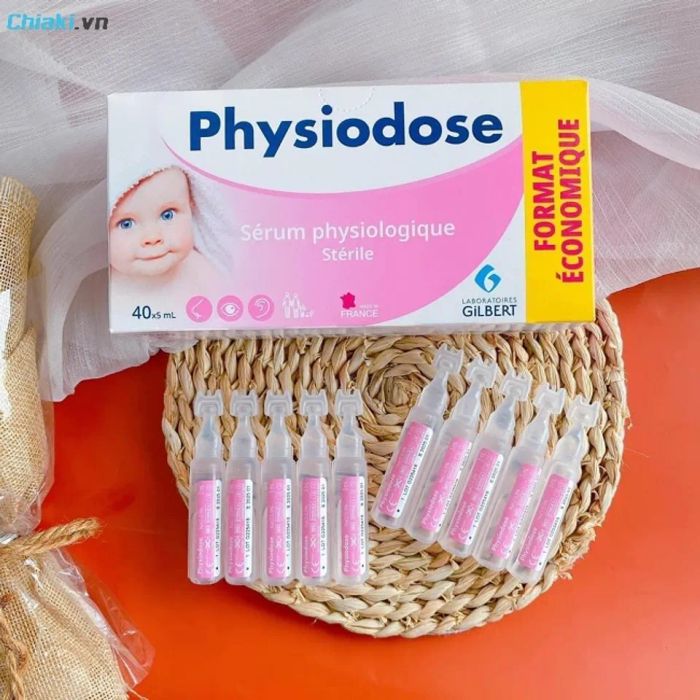 Nước muối sinh lý Pháp cho trẻ sơ sinh Physiodose