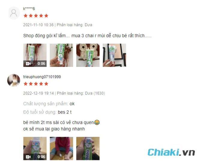 Review Kem đánh răng cho bé 2 tuổi của Nhật KAO