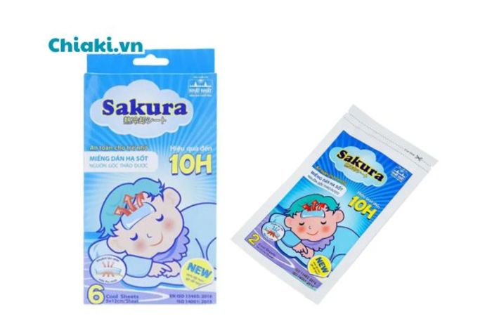 Miếng dán giảm sốt Sakura dành cho trẻ sơ sinh