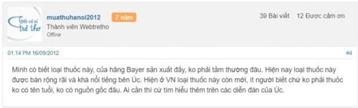 Đánh giá từ phía chị em về việc sử dụng Menevit