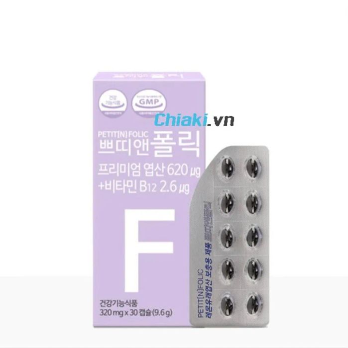  axit folic cho phụ nữ mang thai trong 3 tháng đầu, Viên uống Acid Folic PetitN Folic 