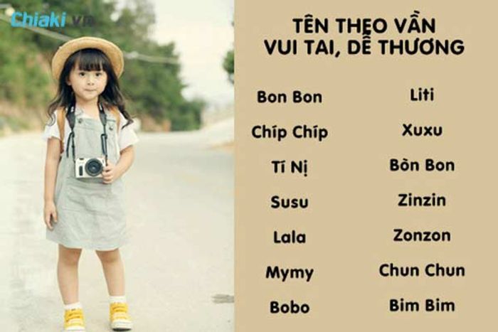 Đặt tên dễ thương nhà cho bé gái theo nhịp điệu 