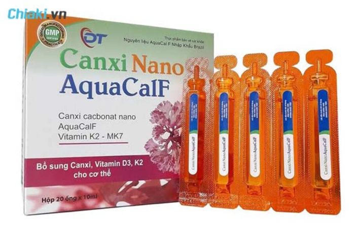 Canxi Nano AquaCaLF là canxi cho bà bầu dạng ống tốt nhất