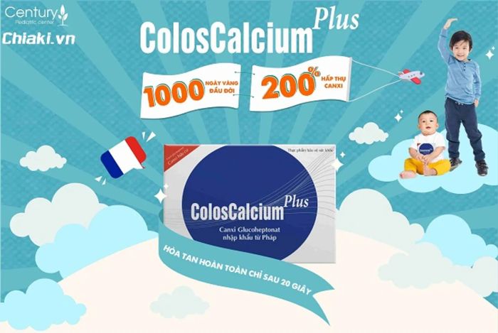 Bột uống canxi hữu cơ Coloscalcium Plus