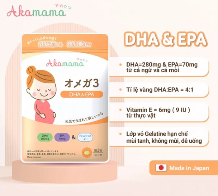 Akamama DHA & EPA cho bà bầu của Nhật