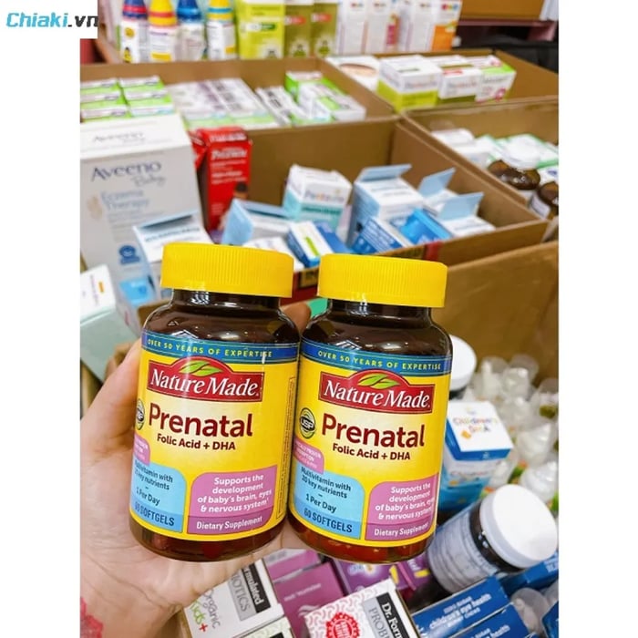 Vitamin Tổng Hợp Cho Bà Bầu Nature Made Prenatal Folic Acid + DHA