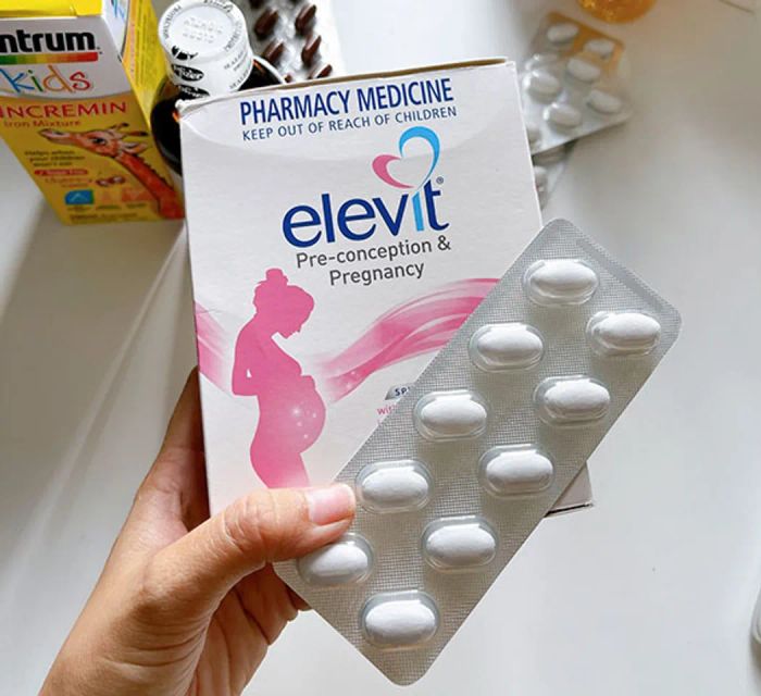 Viên bổ sung axit folic cho bà bầu 3 tháng đầu Elevit chính hãng từ Úc