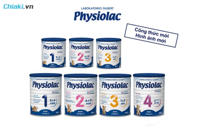 Sữa Physiolac bao gồm 4 loại