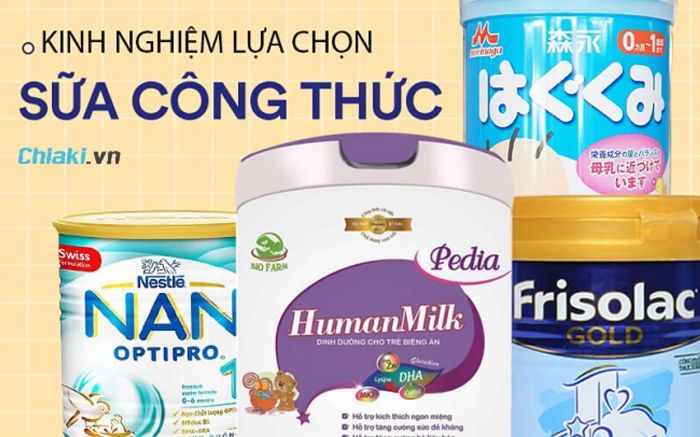 Lựa chọn sữa công thức cho trẻ dưới 1 tuổi