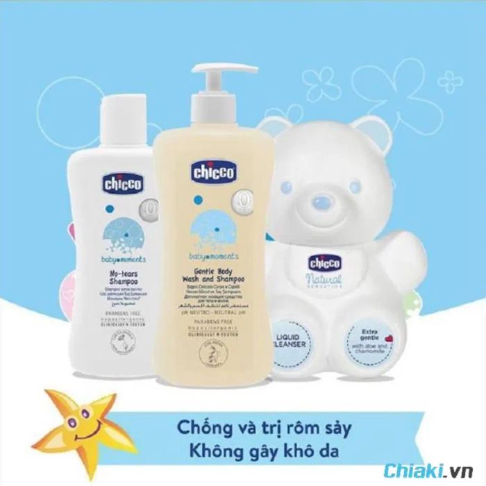 Sữa tắm trị rôm sảy cho bé sơ sinh chiết xuất Yến mạch Chicco 0M+