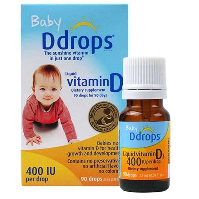 Baby Drops Vitamin D3 là một sản phẩm bổ sung vitamin dành cho trẻ em dưới 1 tuổi.