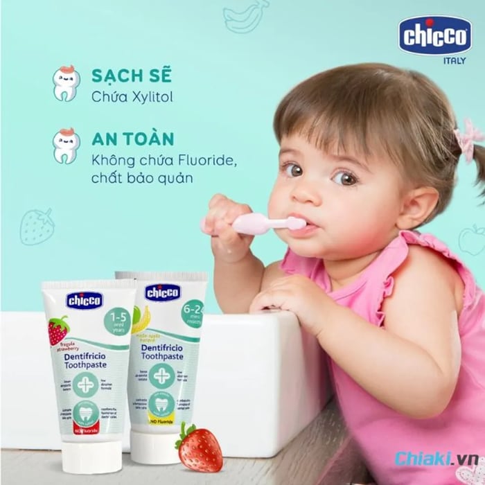 Kem đánh răng Chicco dành cho bé 1 tuổi 