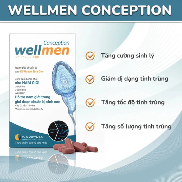 Viên uống Wellmen Conception hỗ trợ sinh lý nam