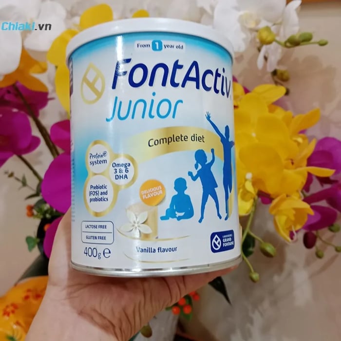 Sữa bột FontActiv Junior hỗ trợ tăng chiều cao cho bé