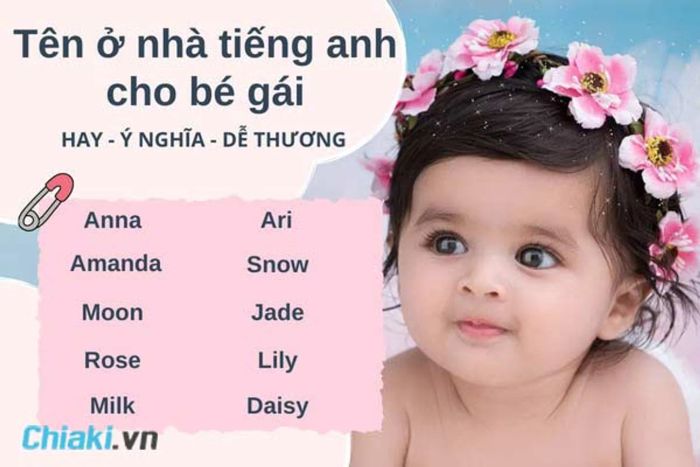 Đặt tên nhà cho bé gái theo tiếng Anh