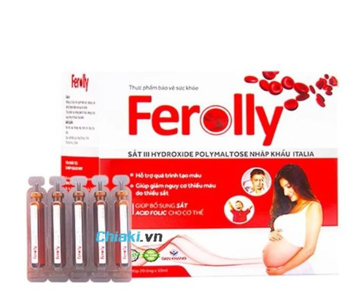 Sắt nước cho bà bầu Ferolly