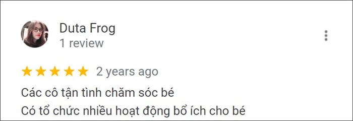 đánh giá của các phụ huynh về trường mầm non EDC Academy