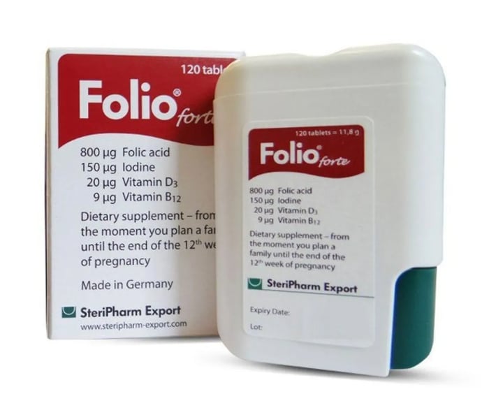 Viên uống Axit Folic Folio Forte của Đức 